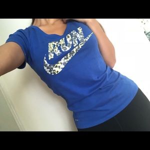 Nike Tops - Nike “run” blue shirt😍 Nike Tops - Nike “run” blue shirt😍